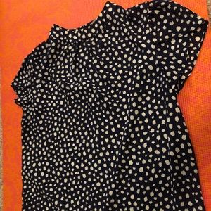 Navy dot forever 21 blouse
